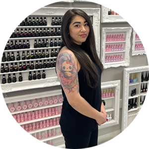 Emily is a nail artist at D'Licious Nails Nail Art Studio in El Paso, Texas