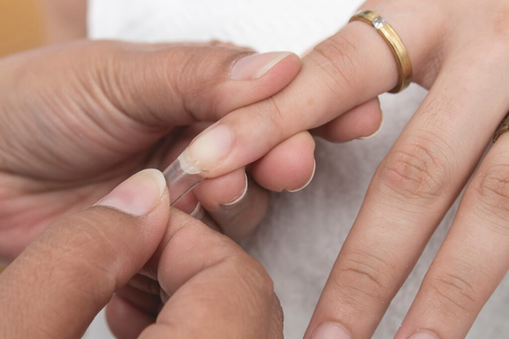 Extended nails will add length and strength on your natural nails.